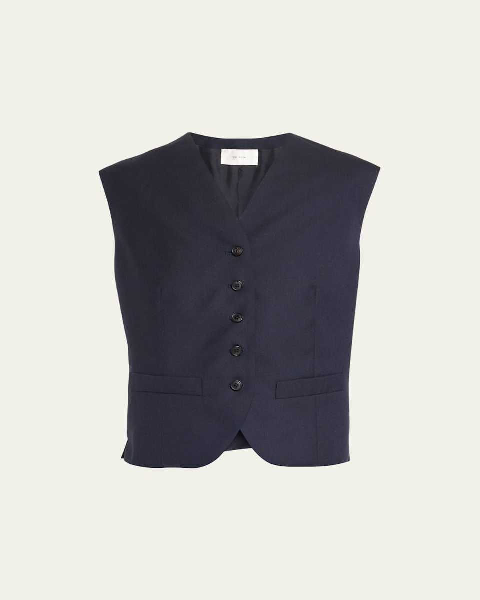 Vega Tailored Button-Front Vest